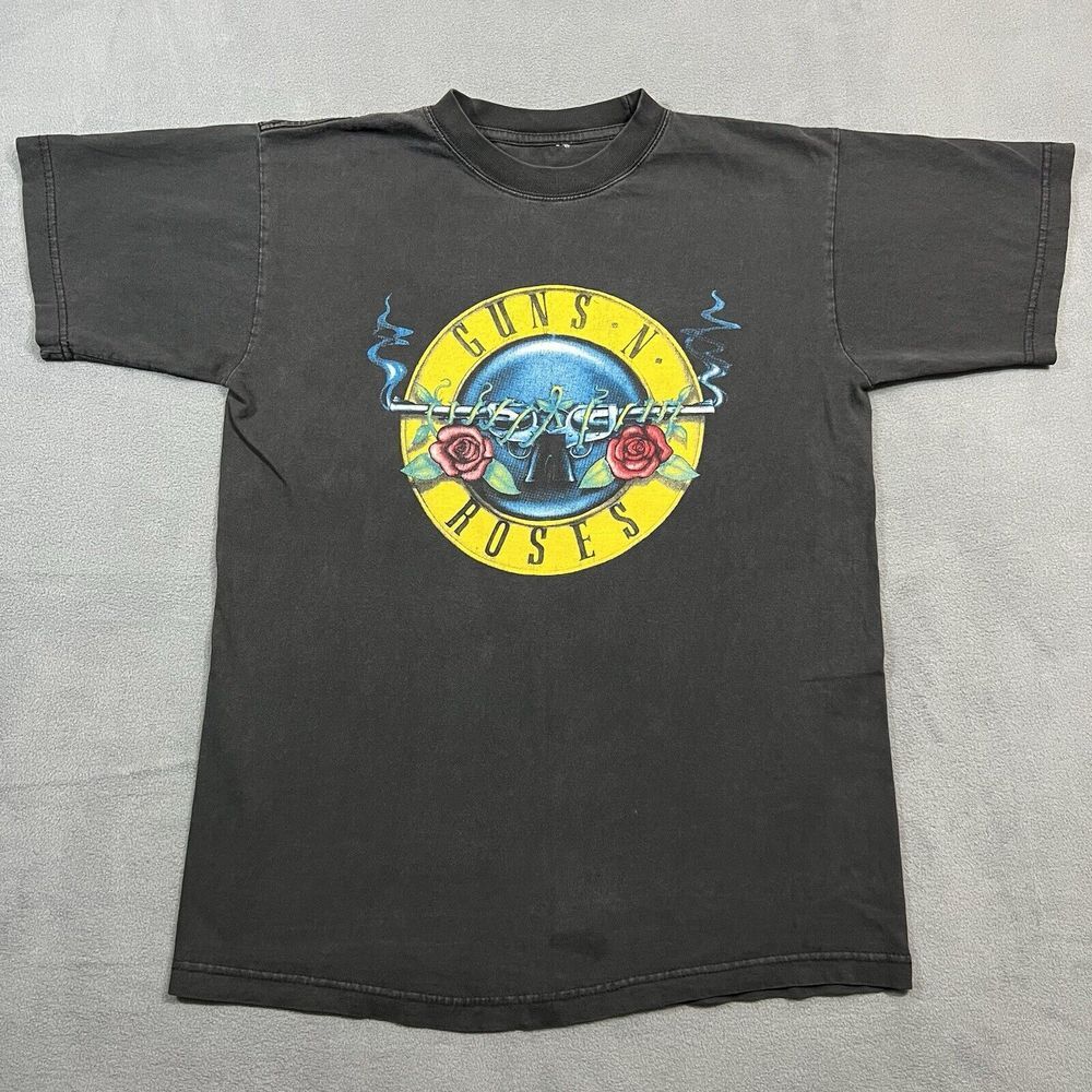 Guns N Roses Tee T‎ Shirt Medium M Black Appetite For Destruction Double Sided